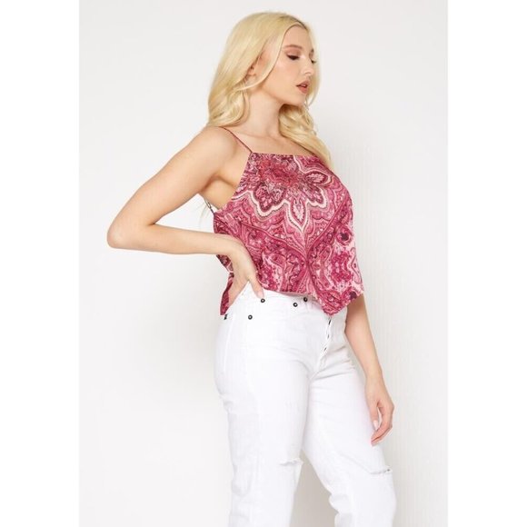 PLEIONE MULTI PRINTED SEXY CAMI TOP SIZE LARGE - Picture 2 of 10